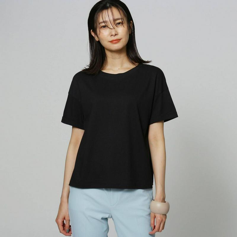 遮熱ドロップショルダーコットン混Ｔシャツ