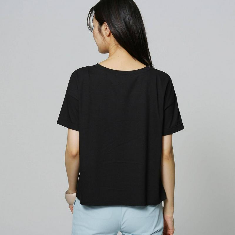 遮熱ドロップショルダーコットン混Ｔシャツ
