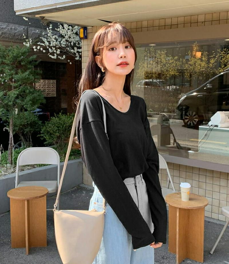 バックオープンTシャツ・全2色・t55174 レディース 【tops】【Tシャツ トップス 長袖 スリット カットアウト バック