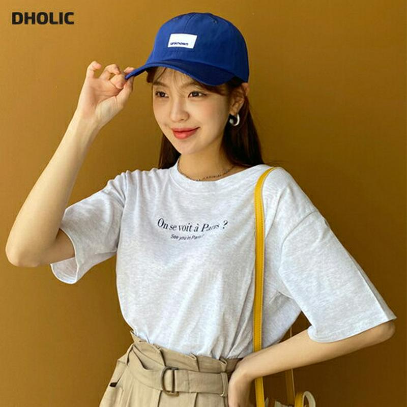 半袖レタリングTシャツ・全4色・t55171 レディース 【tops】【トップス Tシャツ レタリング 半袖 ゆったり カジュア