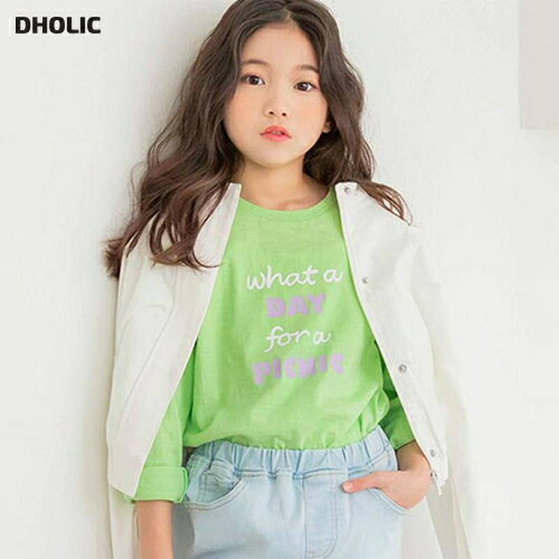 DAYレタリングTシャツ・p000251 キッズ【9~17才】【tops】【トップス Tシャツ ロゴ レタリング ロゴT ロンT