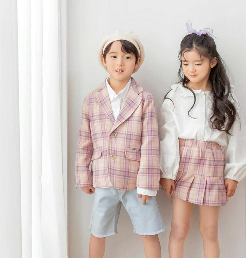 チェック柄プリーツヘムスカート・p000255 キッズ【9~17才】【sk】【スカート プリーツスカート プリーツ ミニスカート