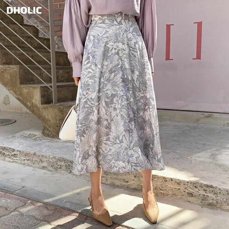 フローラルフレアスカート・全2色・b55671 レディース 【sk】【スカート ロング丈 ロング フレア 花柄 大人 カジュアル