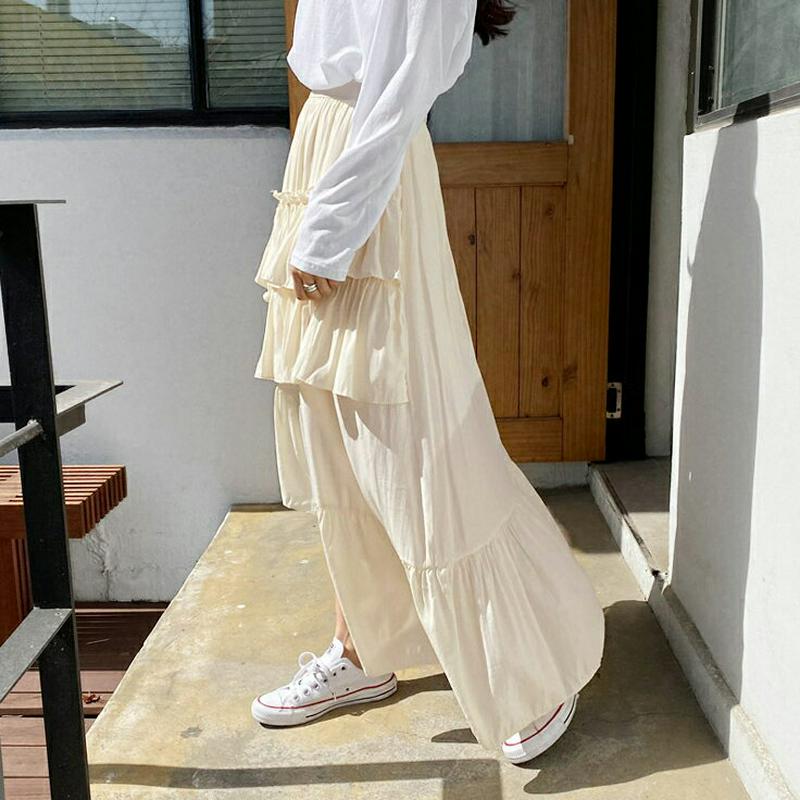 ダイアゴナルティアードスカート・全3色・b55673 レディース 【sk】【スカート ロング ロング丈 アンバランス ティアード