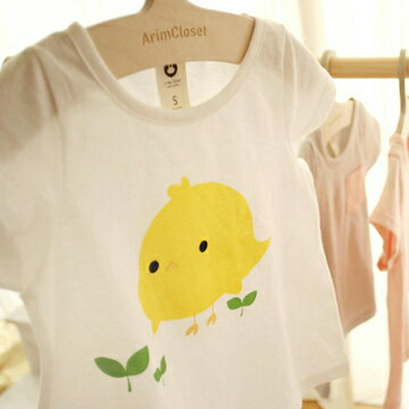 chick半袖Tシャツ・p000488 キッズ【0~2才】【tops】【トップス 半袖 ハーフスリーブ 鳥 動物 可愛い かわいい 女の子 男の子 子供 こども 子供服 こども服】【KIDS】