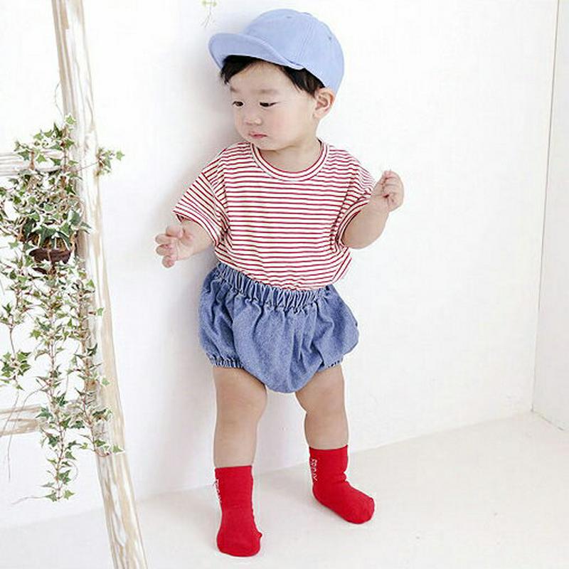 【キッズ30%OFF】ボーダー半袖Tシャツ・p000411 キッズ【0~2才】【tops】【トップス Tシャツ 半袖 ボーダー ハーフスリーブ カジュアル シンプル 女の子 男の子 子供 こども 子供服 こども服】【KIDS】