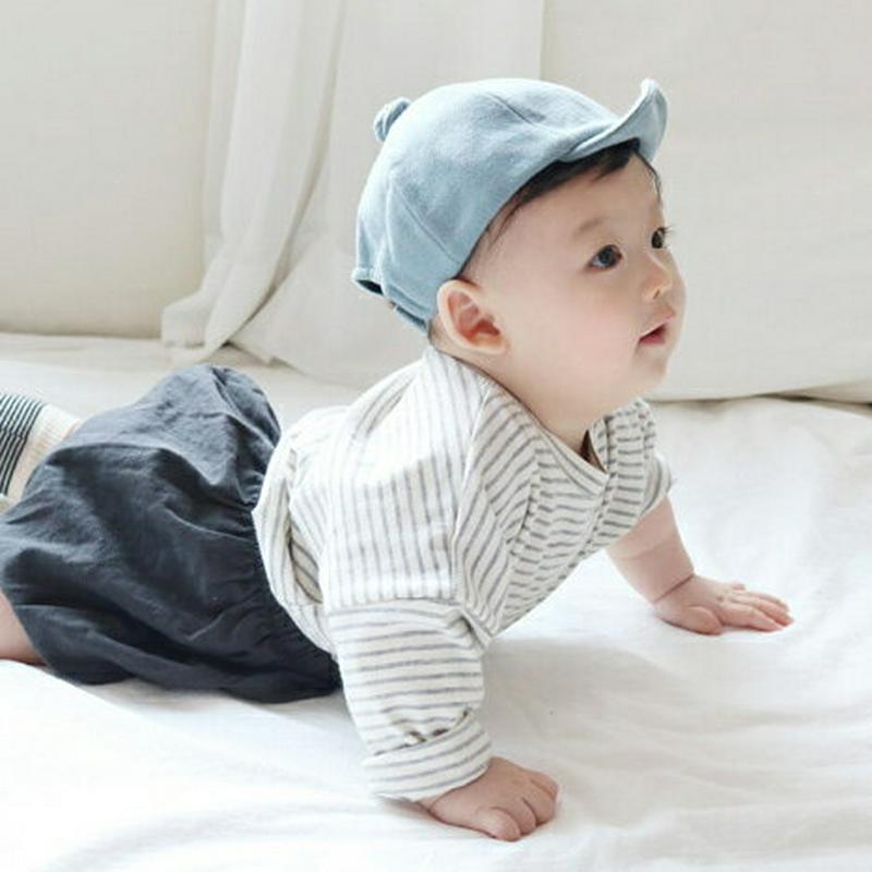 パッチボーダーTシャツ・p000354 キッズ【0~2才】【tops】【トップス Tシャツ 長袖 ボーダー 柄 ロンT ボーダー