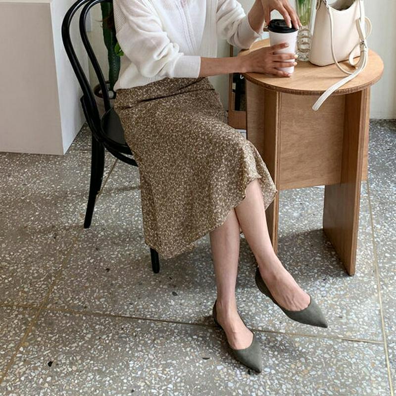 小花柄フレアスカート・全4色・t58499 レディース 【sk】【スカート ロング丈 ロング ミディ丈 フレア　花柄　カジュアル