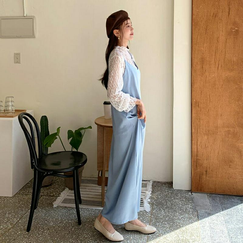 2WAYキャミワンピース・全3色・b58483 レディース 【ops】【ワンピース ロング丈 ロング レイヤード キャミソール 