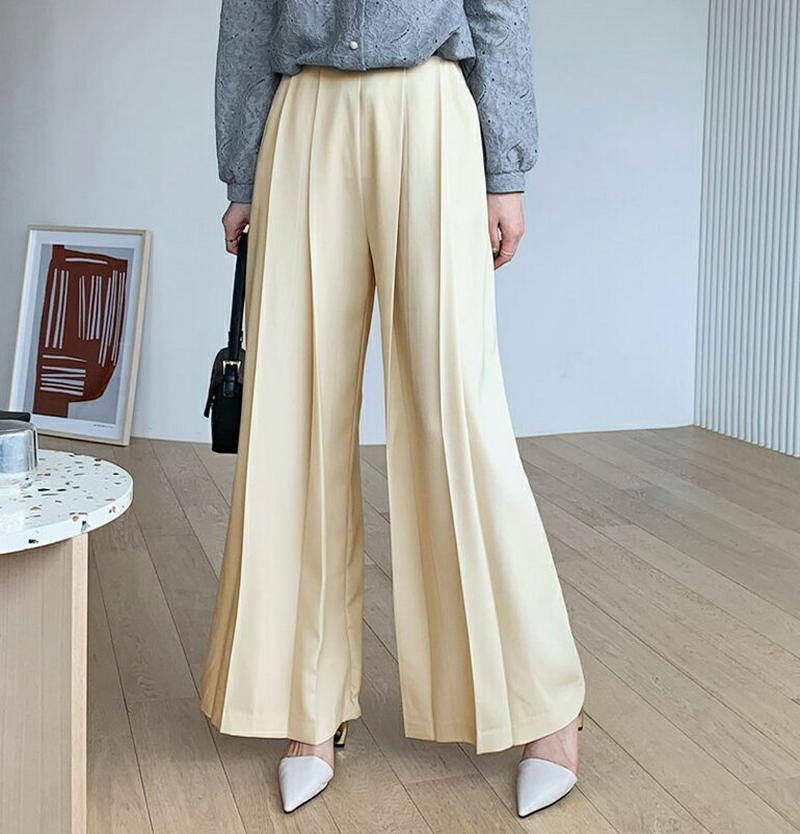 フロントタックワイドパンツ・全2色・t61506 レディース【pt】【パンツ ロングパンツ ワイドパンツ ロング ワイド ズボン