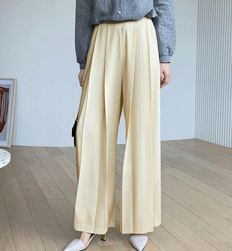 フロントタックワイドパンツ・全2色・t61506 レディース【pt】【パンツ ロングパンツ ワイドパンツ ロング ワイド ズボン