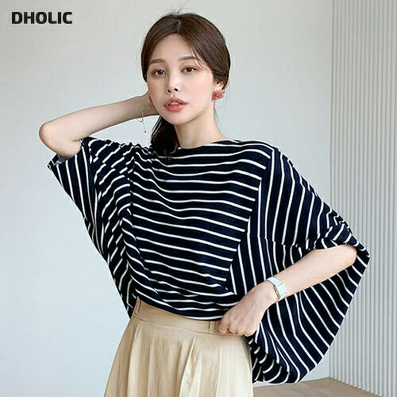 ドルマンスリーブボーダーTシャツ・全3色・b61497 レディース【tops】【トップス Tシャツ ドルマン ドルマンスリーブ 