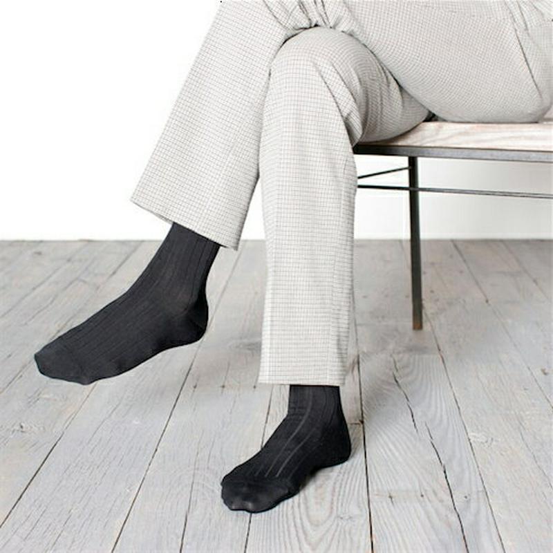 【あす楽】【Tabio MEN】 9×2ビジネスロングホーズ（ハイソックス）27〜29cm ダークブラウン / 靴下 タビオ Tabio くつ下 メンズ 日本製 父の日 ¬¬