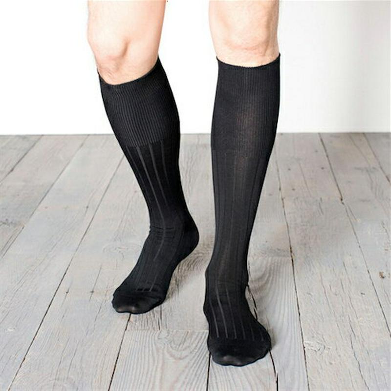 【あす楽】【Tabio MEN】 9×2ビジネスロングホーズ（ハイソックス）27〜29cm ダークブラウン / 靴下 タビオ Tabio くつ下 メンズ 日本製 父の日 ¬¬