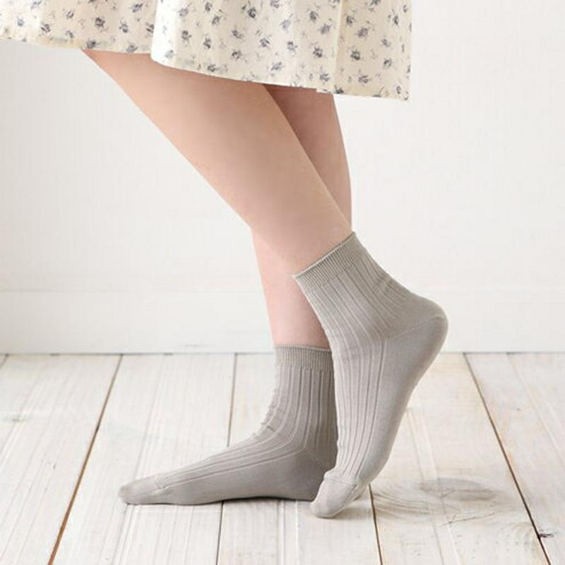 【あす楽】【TABIO LEG LABO】 綿100％太リブショートソックス シルバーグレー / 靴下屋 靴下 タビオ Tabio くつ下 レディース 日本製 ¬