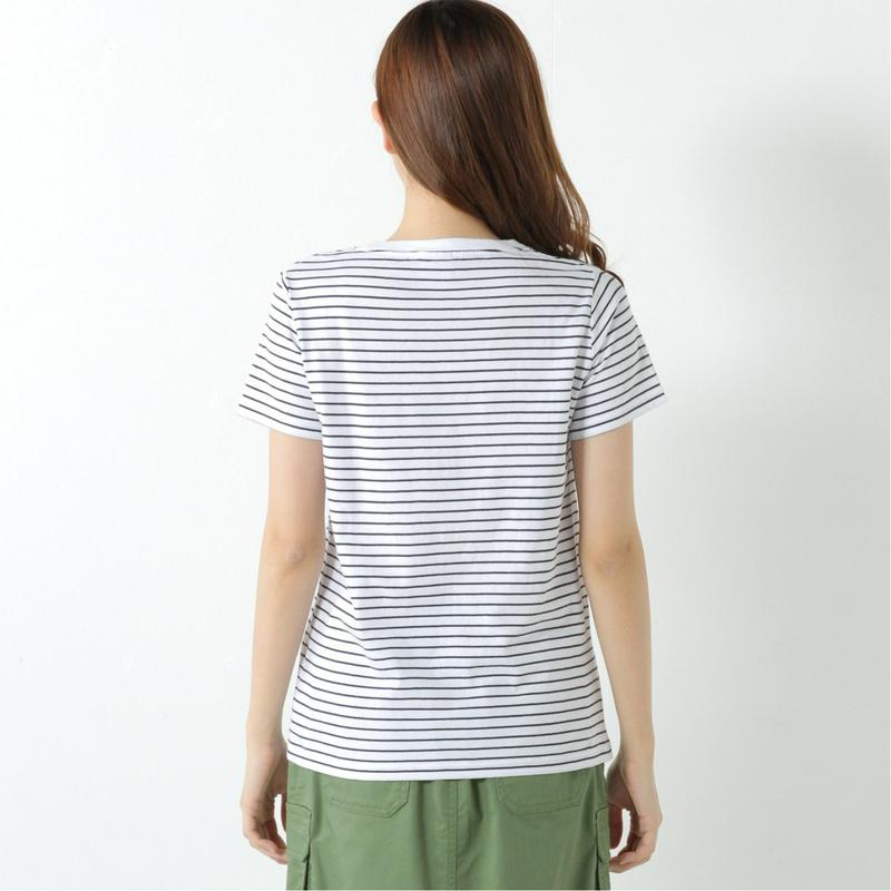 レディース　ポケット付き半袖ボーダーＴシャツ（チャンピオン/Champion）