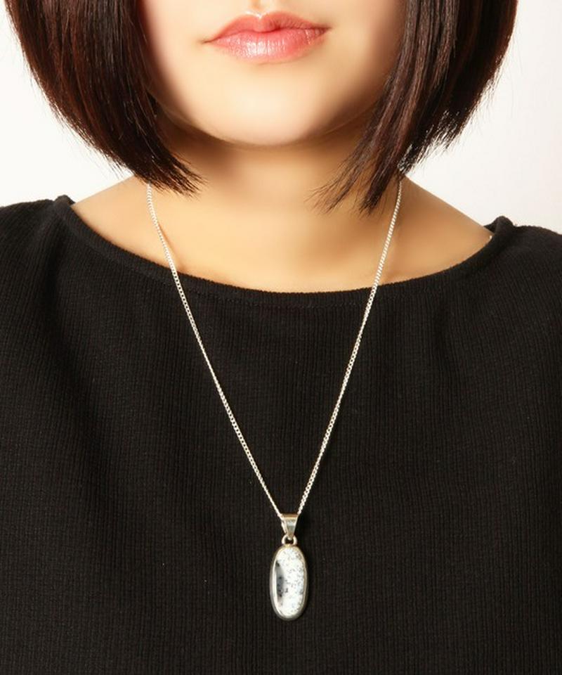 【フランス買付】デントリティックアゲート楕円ネックレス