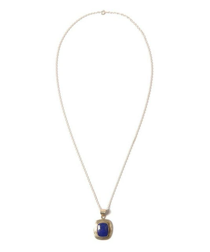 【フランス買付】ラピスラズリスクエア装飾ネックレス