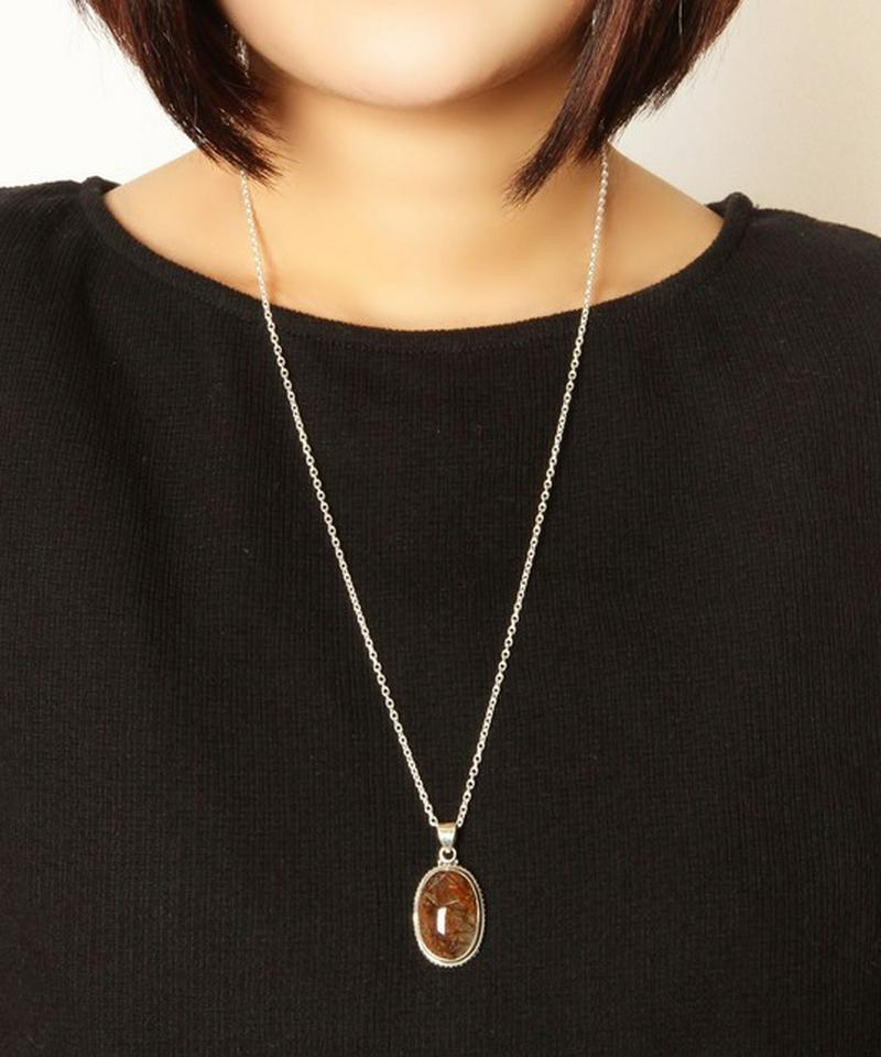 【フランス買付】ガーデンクォーツ楕円ネックレス