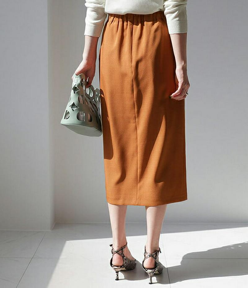 タックスリットロングスカート・全3色・b61644 レディース【sk】【スカート ロング ロングスカート Hライン ツータック 