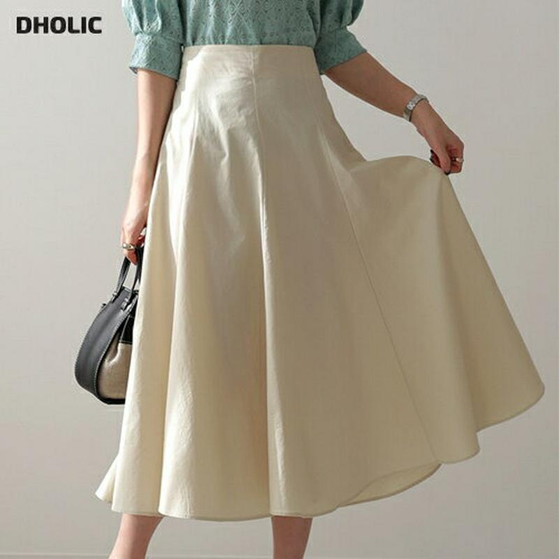 コットンフレアスカート・全2色・b61646 レディース【sk】【スカート ロングスカート ロング フレア フレアスカート コッ