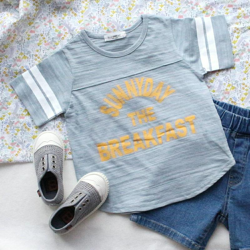 Sunday袖ラインTシャツ・p000869 キッズ【3~8才】【tops】【トップス Tシャツ 半袖 ハーフスリーブ ライン 
