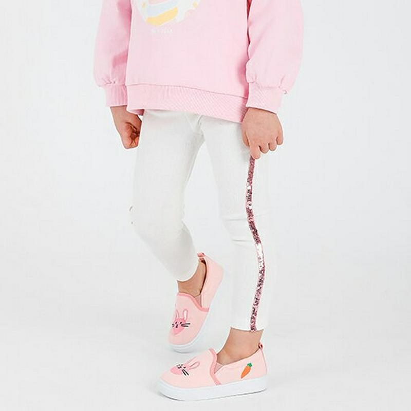 サイドスパンコールレギンス・p000834 キッズ【3~8才】【pt】【レギンス パンツ ズボン ボトムス サイドライン スパンコール カジュアル 可愛い かわいい 女の子 春 秋 子供 こども 子供服 こども服】【KIDS】