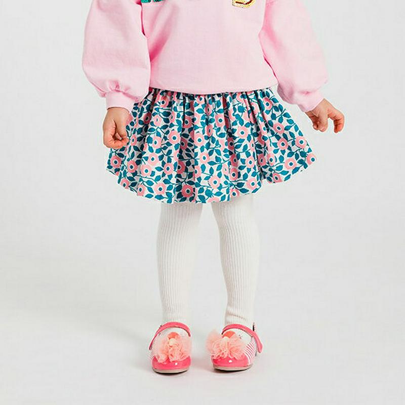 花柄フレアスカートパンツ・p000832 キッズ【3~8才】【pt】【キュロット スカートパンツ スカート パンツ ハーフパンツ 短パン 花柄 フラワー フレア フレアスカート カジュアル 春 夏 秋 女の子 子供 こども 子供服 こども服】【KIDS】