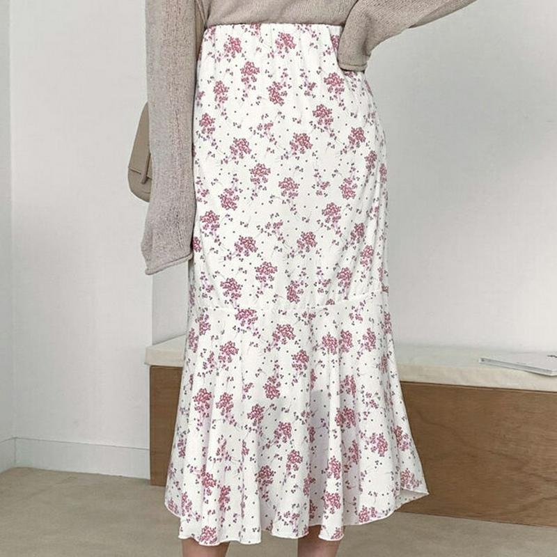 フローラルフレアスカート・全4色・b58621 レディース 【sk】【スカート ロング フレア 花柄　マーメイド ガーリー カジ