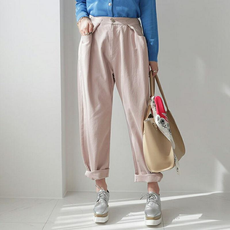 タックウエストパンツ・全3色・t61647 レディース【pt】【パンツ ロングパンツ ズボン ボトムス タック 単色 無地 シン