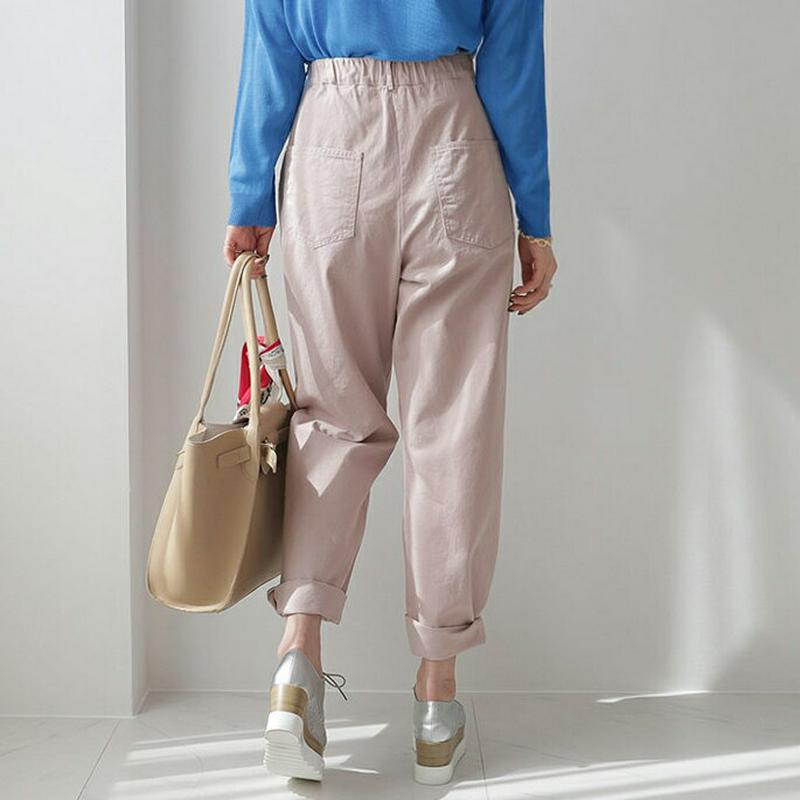 タックウエストパンツ・全3色・t61647 レディース【pt】【パンツ ロングパンツ ズボン ボトムス タック 単色 無地 シン