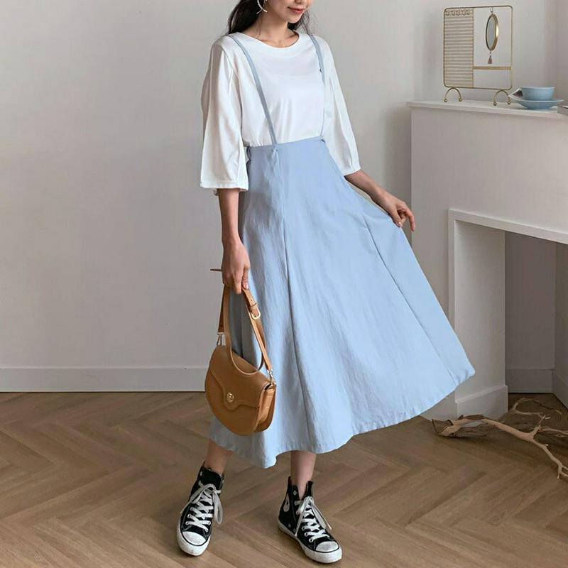 2WAYフレアワンピース・全3色・t58615 レディース 【ops】【ワンピース ロング丈 スカート ロング フレア リボン 