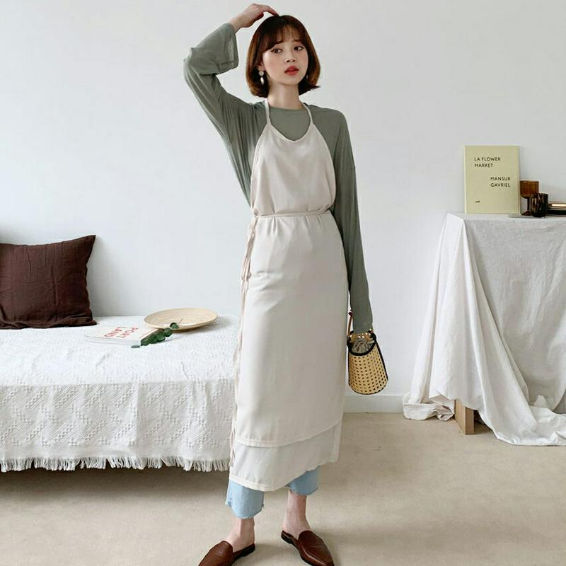 ホルターネックラップワンピース・全2色・t58610 レディース 【ops】【ワンピース ロング丈 ロング キャミソール Uネッ