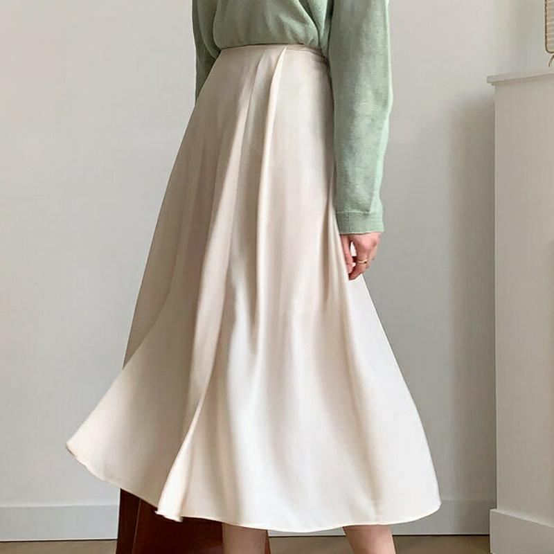 スリットフレアスカート・全4色・t58619 レディース 【sk】【スカート ロング ロング丈 フレア 無地 カジュアル スリッ