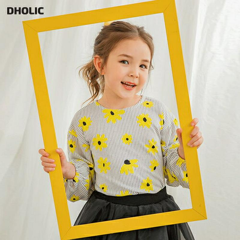 バルーンスリーブ花柄Tシャツ・p000716 キッズ【3~8才】【tops】【トップス Tシャツ 長袖 花柄 フラワー バルーン