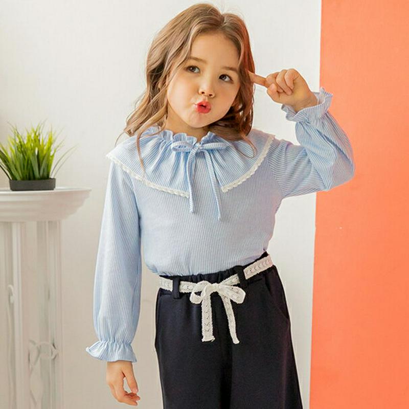 ラッフルカラーストライプTシャツ・p000754 キッズ【3~8才】【tops】【トップス Tシャツ 長袖 ラッフル ラッフルカ