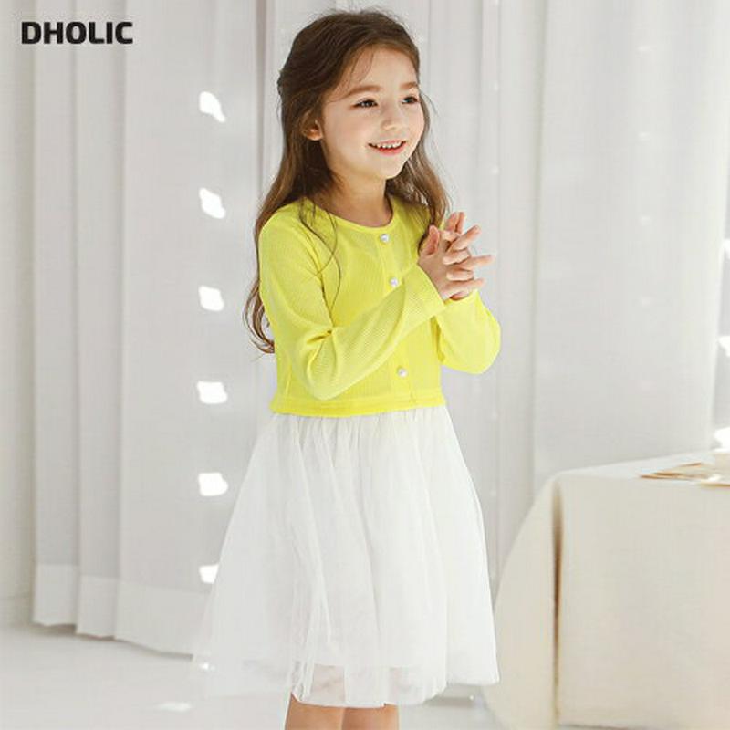 パール風ボタンチュールワンピース・p000728 キッズ【3~8才】【ops】【ワンピース ミディ丈 ミディワンピース 長袖 チ