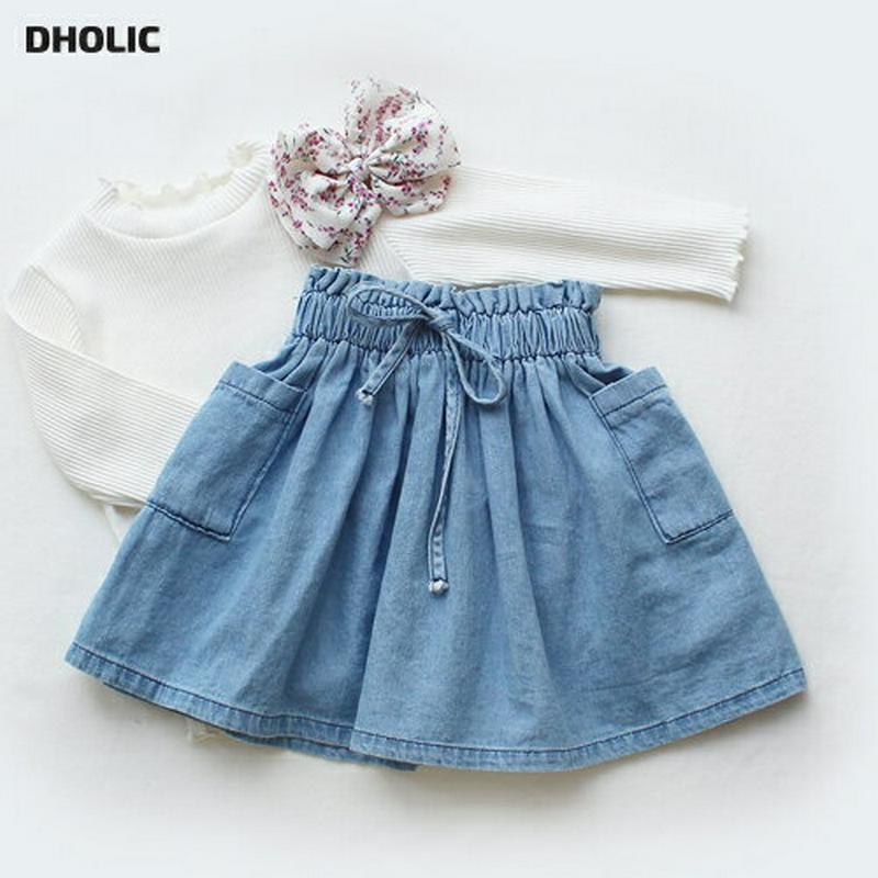 サイドポケットデニムスカート・p000720 キッズ【3~8才】【sk】【スカート デニム ミニスカート ショート丈 ミニ デニ