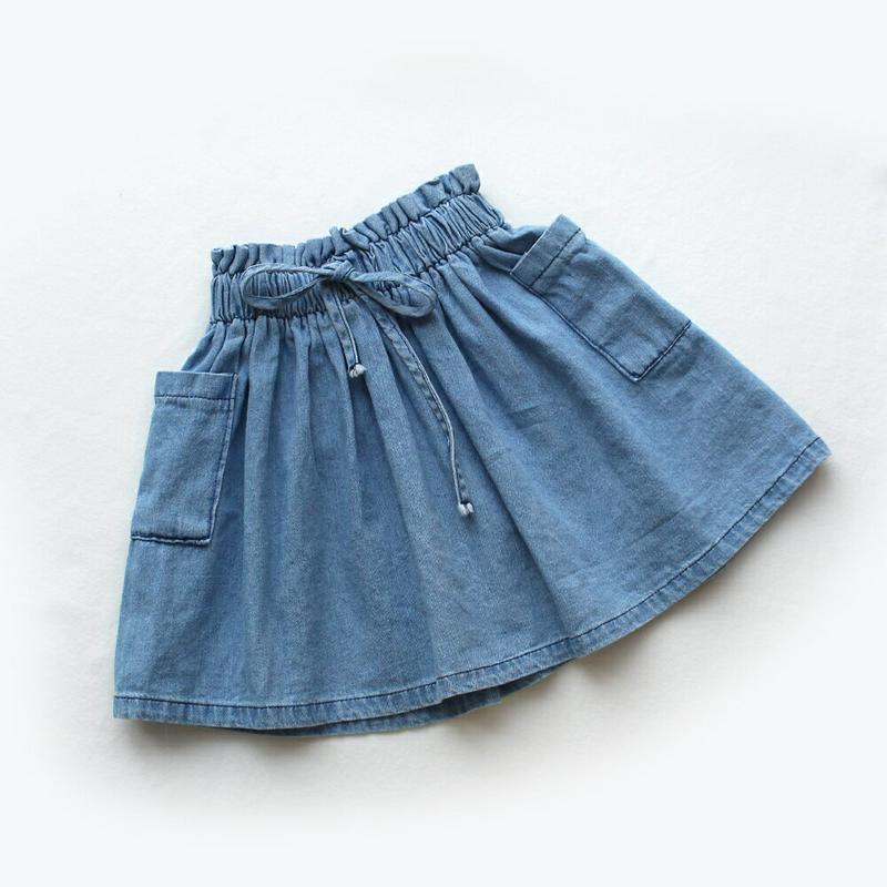サイドポケットデニムスカート・p000720 キッズ【3~8才】【sk】【スカート デニム ミニスカート ショート丈 ミニ デニ