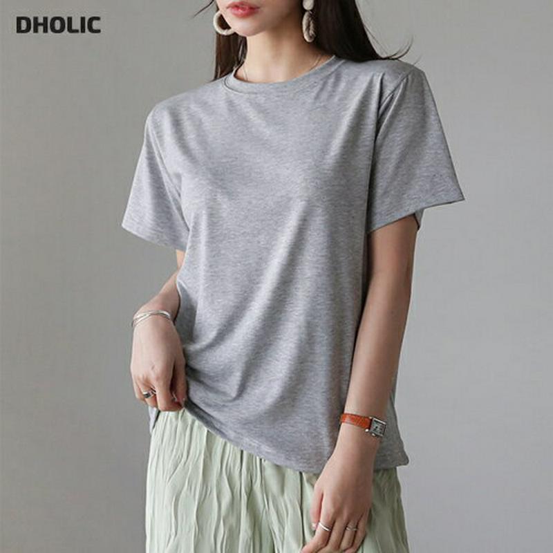 ショートスリーブTシャツ・全3色・b61566 レディース【tops】【トップス Tシャツ 半袖 半そで ショート丈 単色 無地