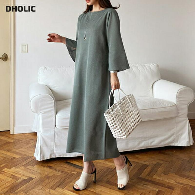 ストラップ付ニットワンピース・全3色・b61582 レディース【ops】【ワンピース ニット ニットワンピース ロング ロングワ