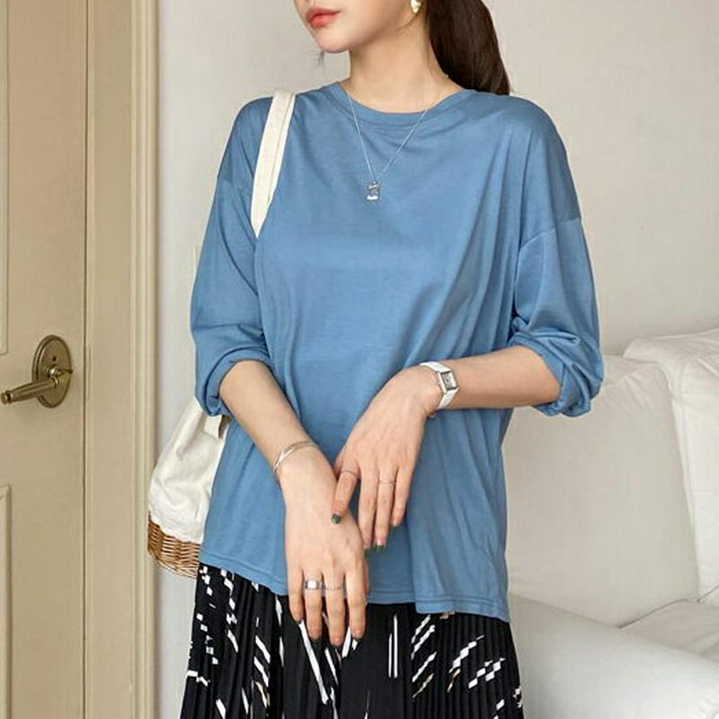 バックスリットリボンTシャツ・全5色・t61579 レディース【tops】【トップス Tシャツ バックスリット スリット バック