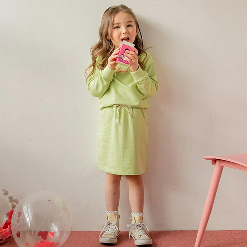 英字スウェット&スカートSET・p000585 キッズ【3~8才】【set】【セットアップ トップス スウェット トレーナー ス