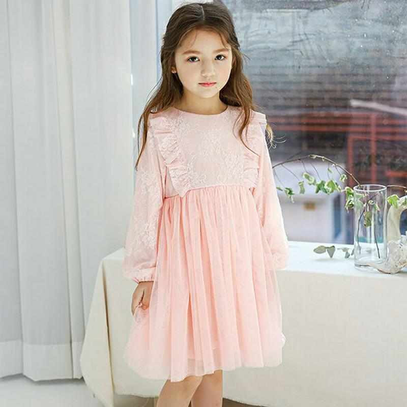 フリルレース切替チュールワンピース・p000588 キッズ【3~8才】【ops】【ワンピース ミディ丈 ミディワンピース チュー