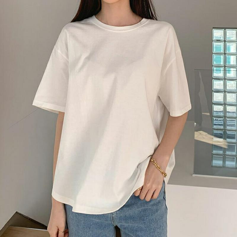 バックスリットTシャツ・全3色・t55710 レディース 【tops】【トップス Tシャツ 半袖 スリット バックスリット 無地