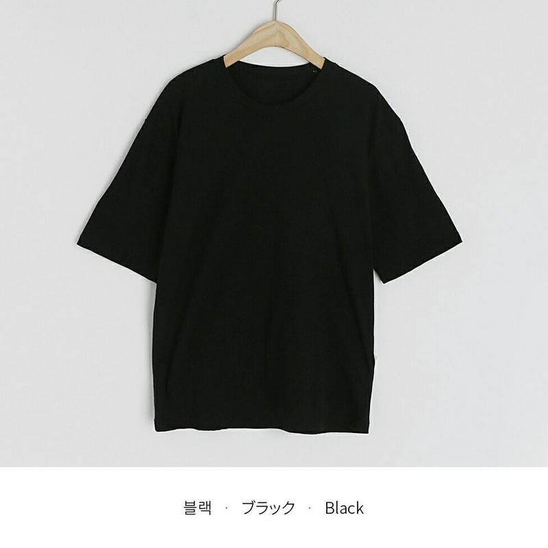 ハーフスリーブTシャツ・全7色・55689 レディース 【tops】【トップス Tシャツ 半袖 ベーシック 無地 カジュアル ゆ