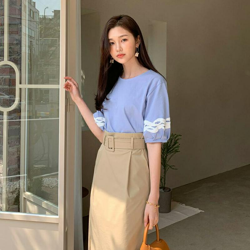 レースパフスリーブTシャツ・全3色・b55703 レディース 【tops】【トップス 半袖 Tシャツ レース パフスリーブ ラウ