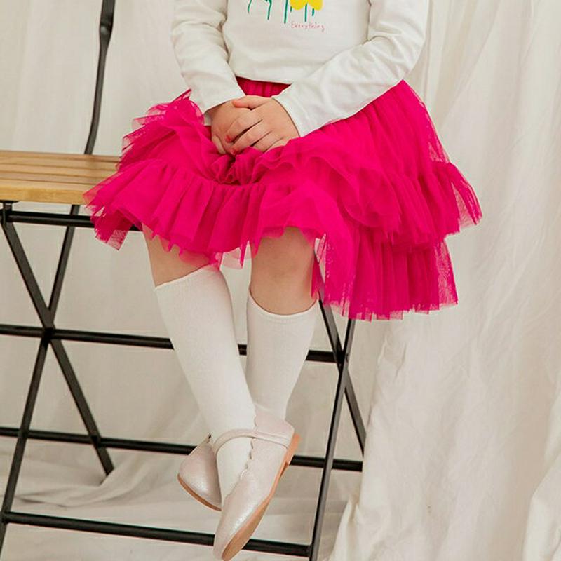 チュールティアードスカートパンツ・p000584 キッズ【3~8才】【pt】【スカートパンツ キュロット パンツ スカート 短パ