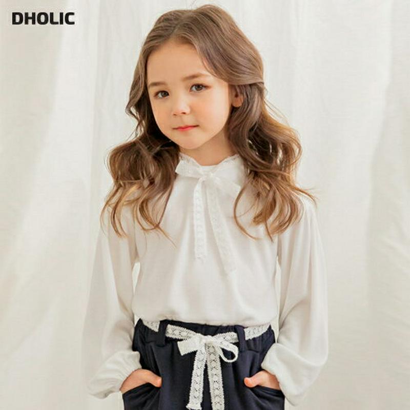 レースリボンTシャツ・p000597 キッズ【3~8才】【tops】【トップス 長袖 Tシャツ レース リボン　りぼん 可愛い 