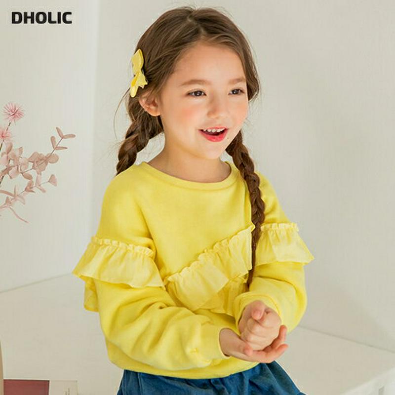 フリルラインスウェット・p000595 キッズ【3~8才】【tops】【トップス スウェット トレーナー 長袖 フリル 可愛い かわいい 女の子 子供 こども 子供服 こども服】【KIDS】